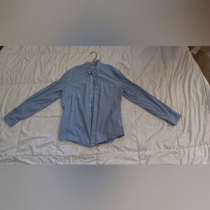 Blue Button-Up Men's Shirt